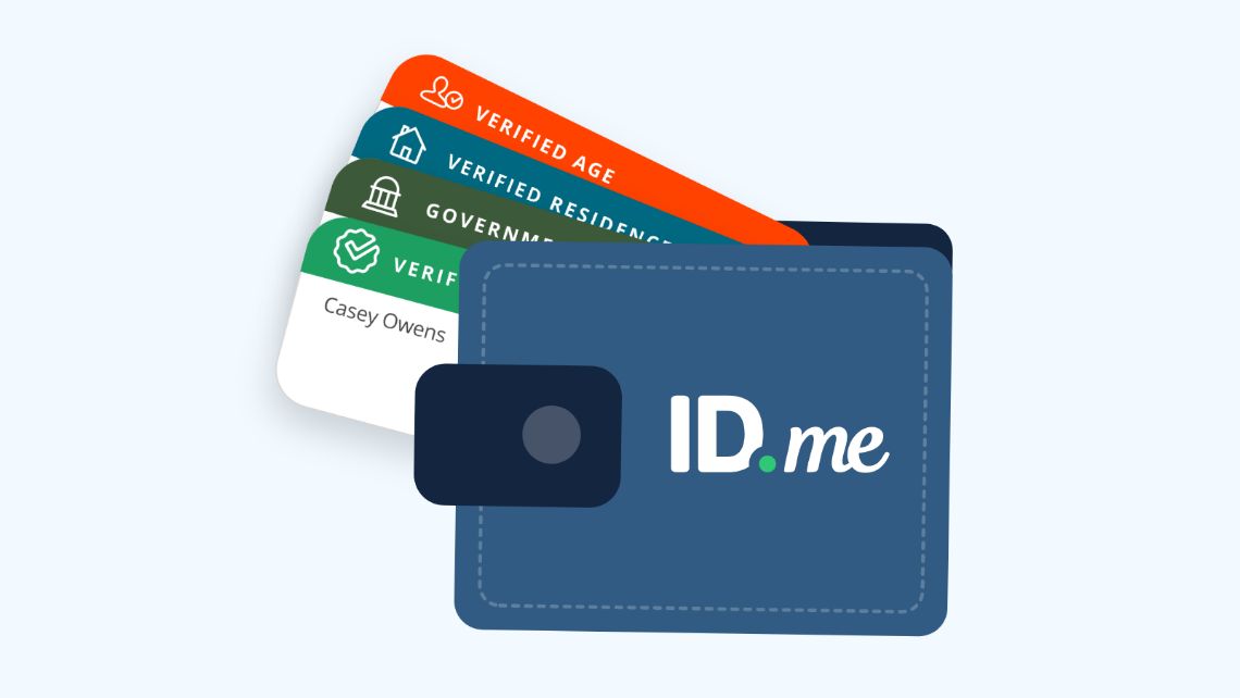 IDme wallet icon with verified identity cards